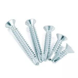 Vite autoperforante testa phillips piatta acciaio al carbonio zincato cr3 